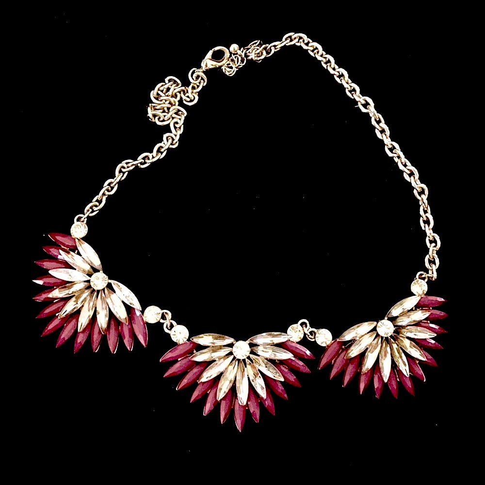 Marquise-cut Rhinestone statement necklace starburst - Picture 14 of 16